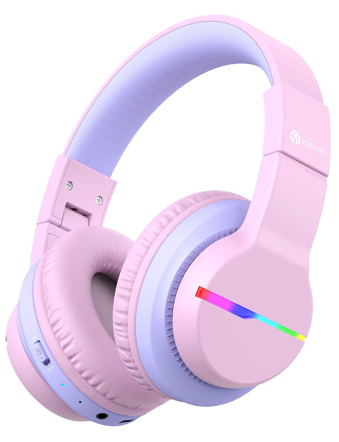 iClever BTH12 Kids Bluetooth Headphones,Colorful LED Lights Wireless Kids Headphones,74/85dBA Saf... | Amazon (US)
