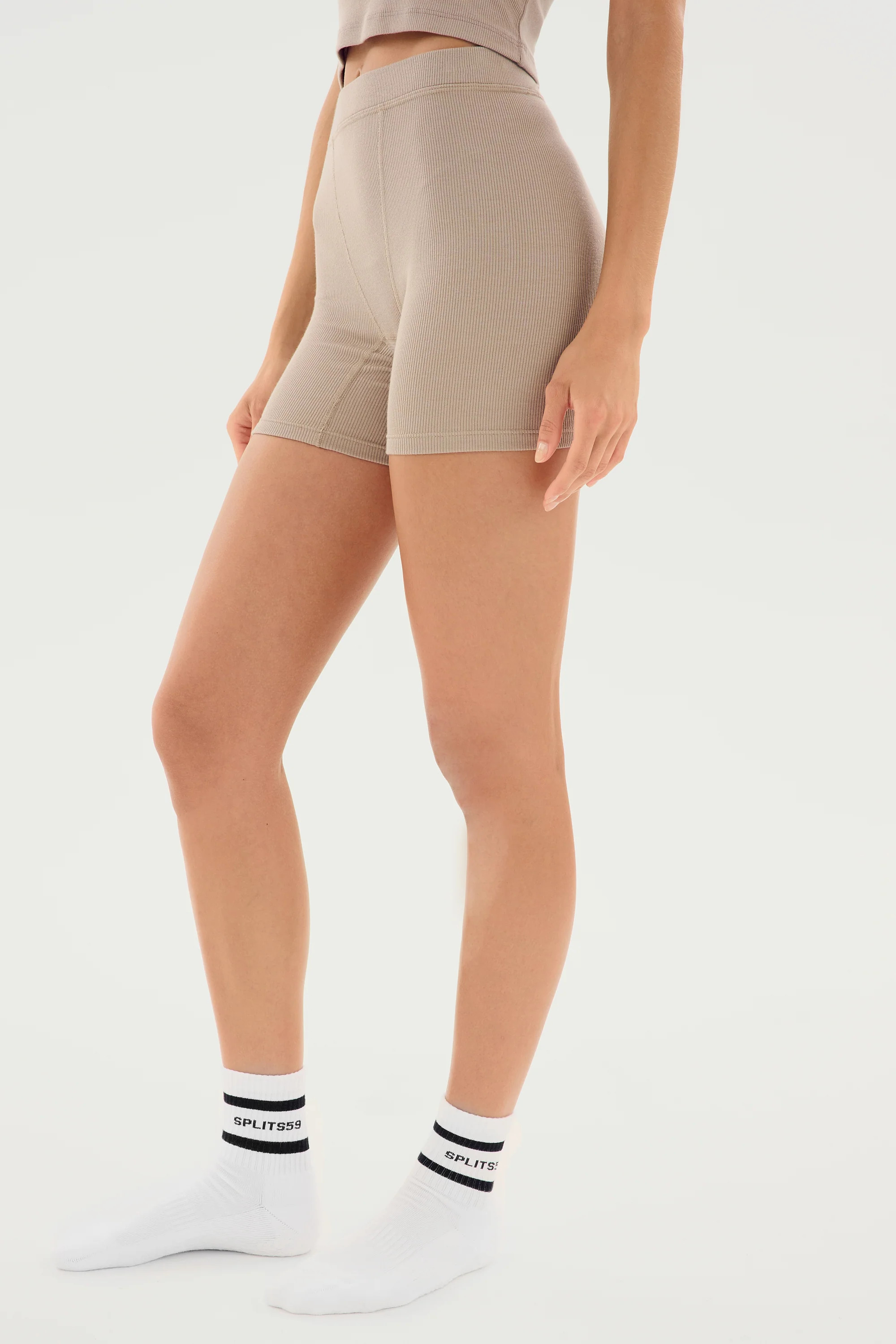 Theo Rib Short - Latte | SPLITS59 | Splits59.com