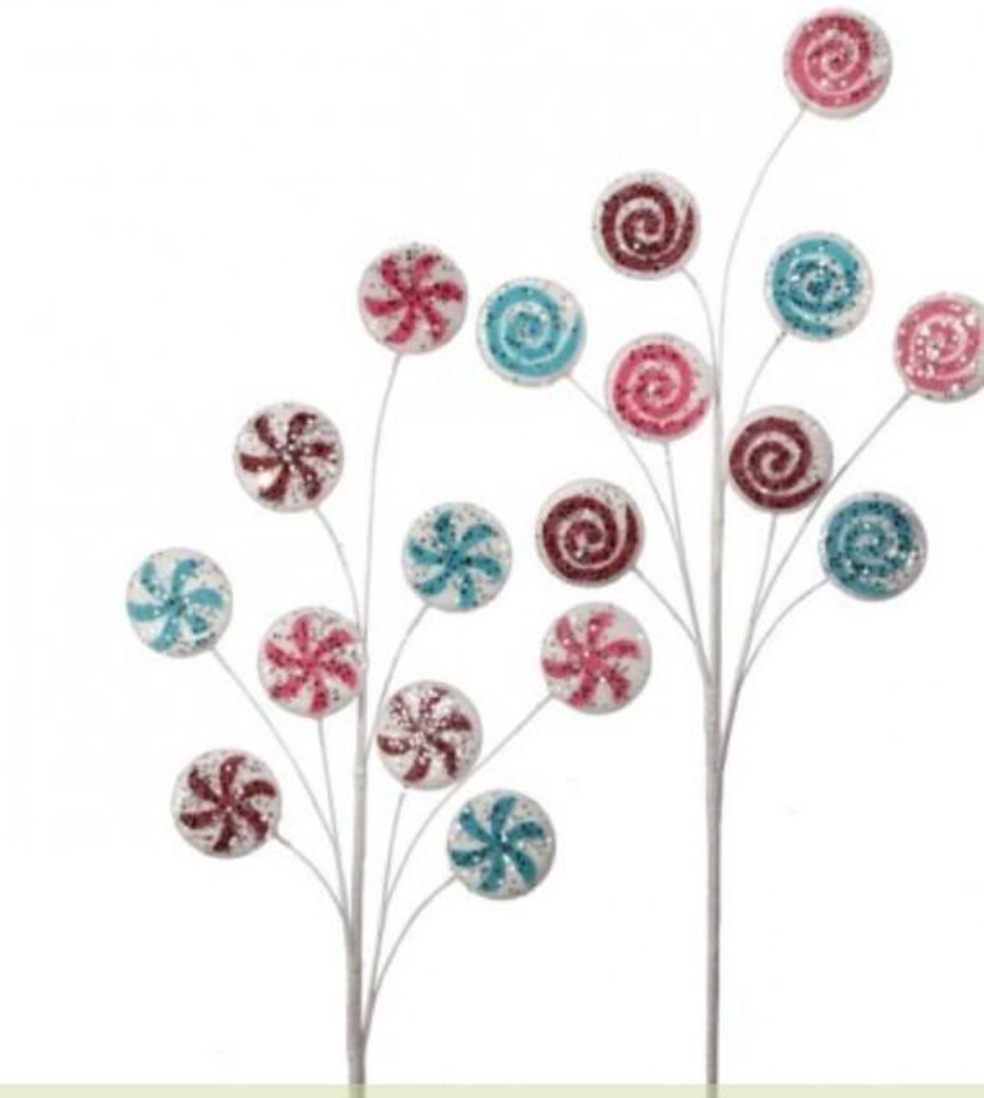 2 Assorted Styrofoam Candy Disk Spray Christmas, Valentine's, or Birthday Tree Trimming Home Deco... | Etsy (US)