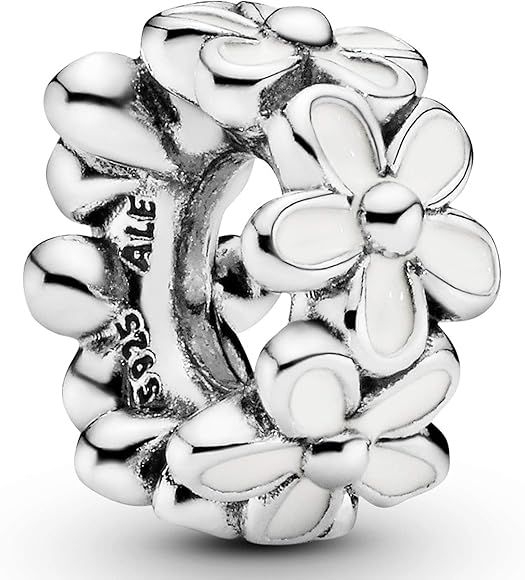 Pandora Jewelry Abstandshalter mit weißem Gänseblümchen-Motiv, atemberaubende Blumen-Charm-Arm... | Amazon (DE)