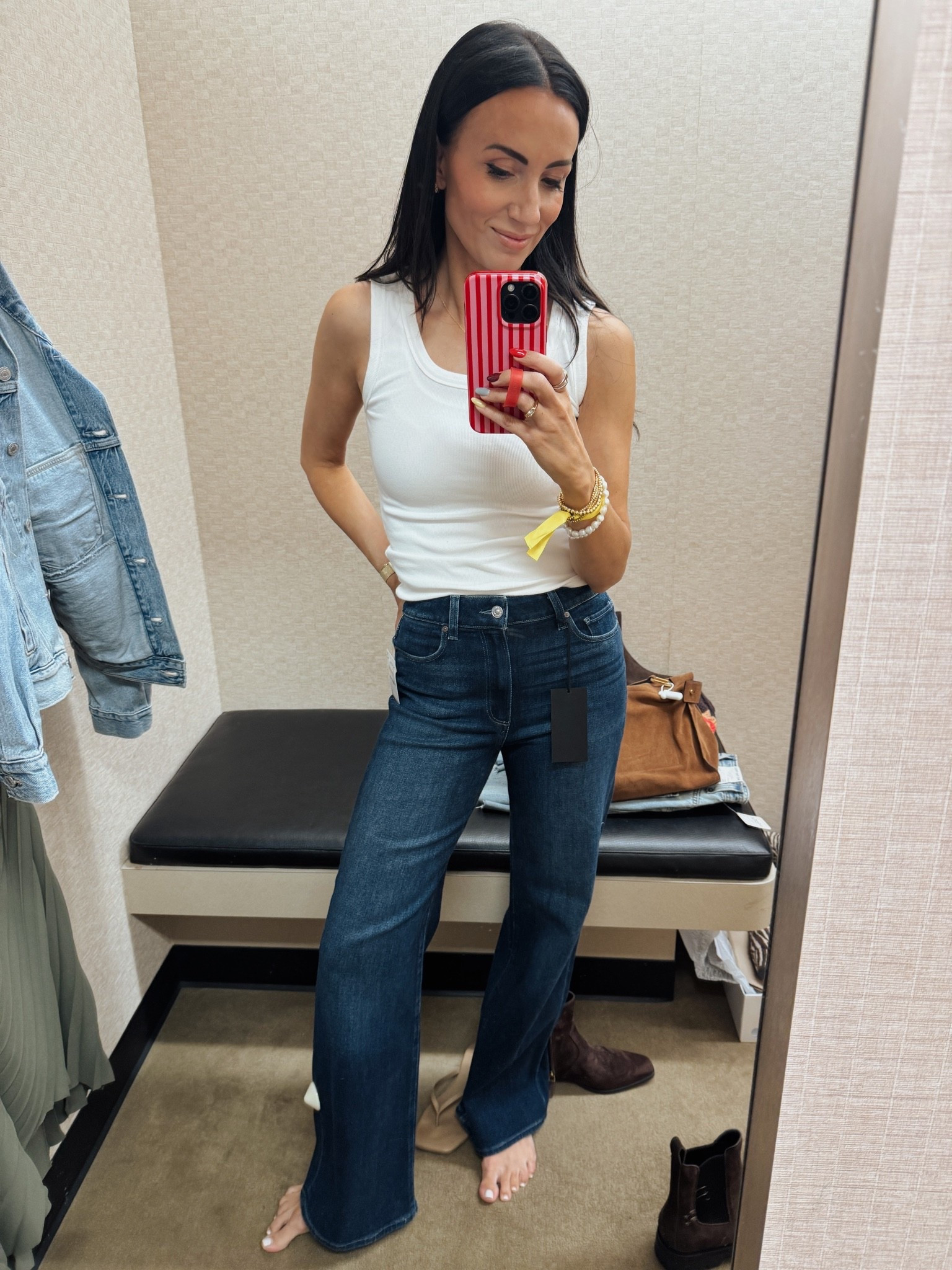 The best jeans I tried on in person/ butter soft and great fit.