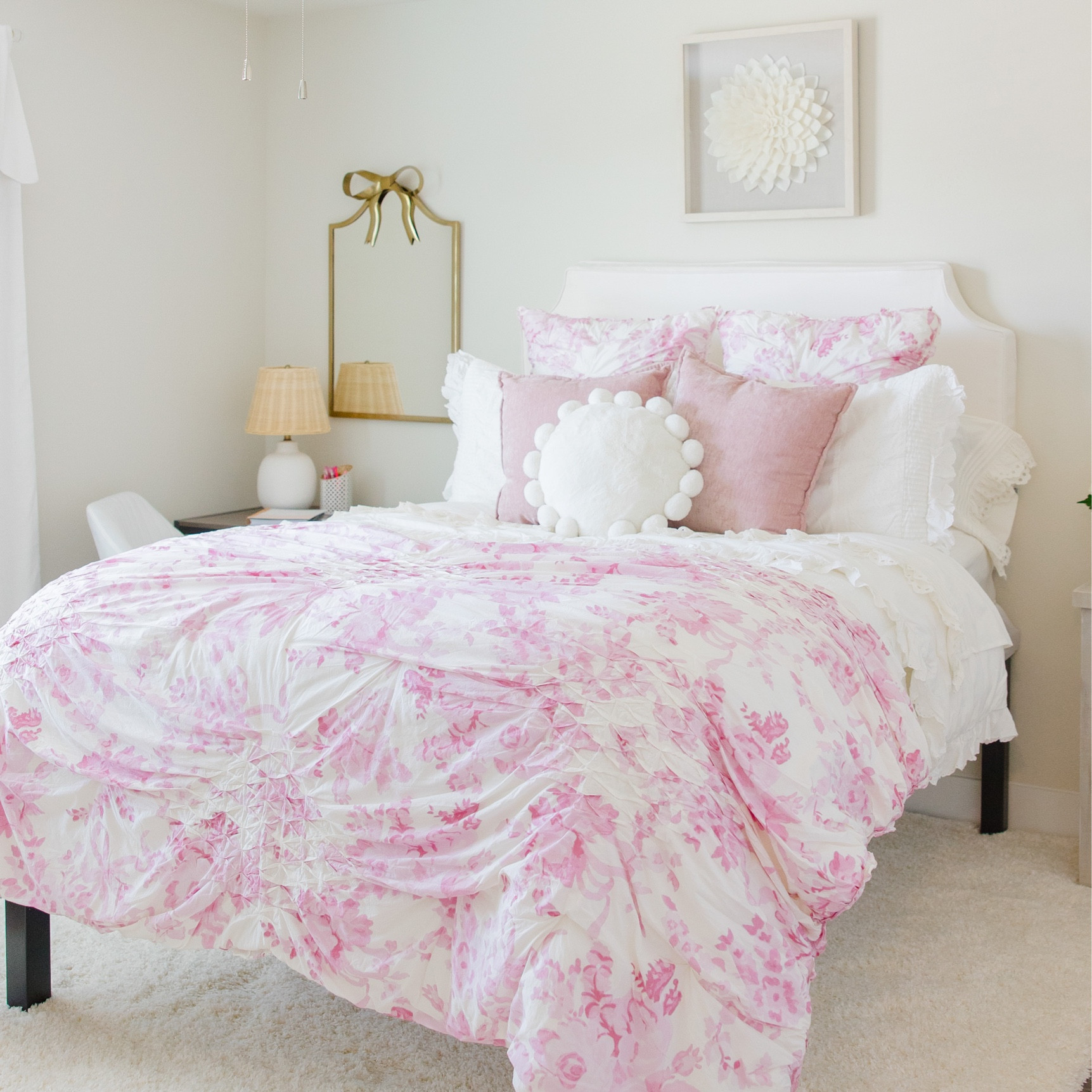 How to Style a College Apartment with 5 Essentials from Pottery Barn Dorm

1. Anchor the space with a patterned or textured rug to make the room feel more like home. 

2. Layer the bedding with LOVE! Start with an eyelet Love Shack Fancy sheet, pattern facing down, a coordinating ruffled comforter and a
signature LSF floral quilt at the end of the bed for a cozy place to sleep and study! 

3. Reflect natural light in a small space by hanging these brass bow mirrors over nightstands or leaning an oversized mirror against the wall for a full length "fit check" before class. 

4. To make the room appear larger, and increase privacy, hang these Pottery Barn Dorm Scalloped Black Out Curtains and let them fall just beyond the edge of the window. Not only do these allow for more sleep but they elevate the space as well. 

5. Use any of Pottery Barn Dorm's No Nails pinboards or shelves to display important photos, memories from home or college trinkets!! 

#dorm #dormstyling #dormstyle

#LTKkids #LTKBacktoSchool #LTKhome