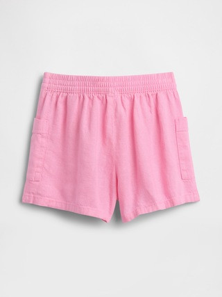 babyGap Linen-Blend Pull-On Shorts | Gap Factory