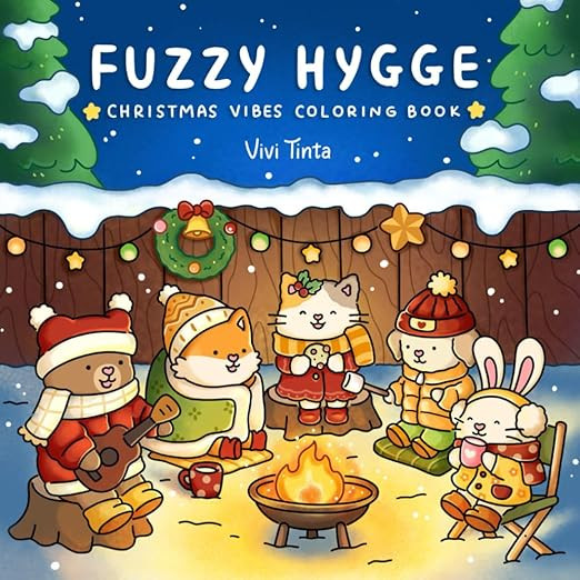 Fuzzy Hygge: Christmas Vibes Coloring Book for Adults & Teens Featuring Cozy Festive Holiday Wint... | Amazon (US)