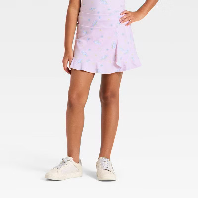Girls' Sanrio Cinnamoroll Floral Printed Active Skort - Light Pink L Plus | Target