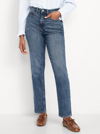 Curvy Extra High-Waisted Straight Jeans | Old Navy (US)