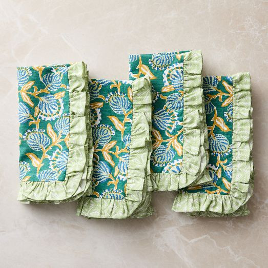 Vine Floral Cotton Napkins | West Elm (US)