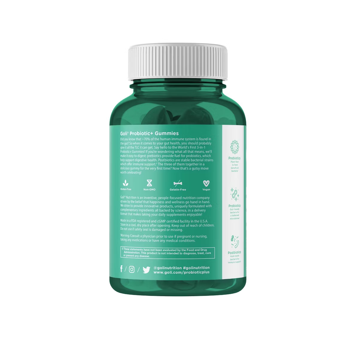 Goli Nutrition Pre + Post + Probiotics Vegan Gummies - 60ct | Target