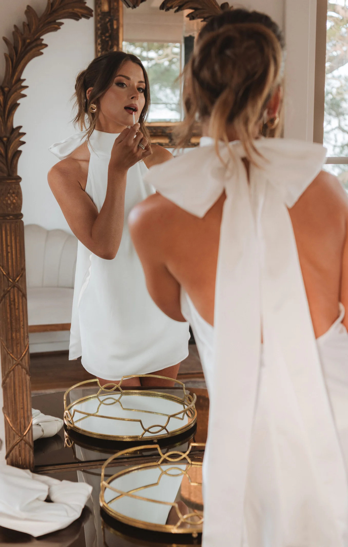 Lisa Mini Dress ~ Ivory Luxe Satin | Show Me Your Mumu