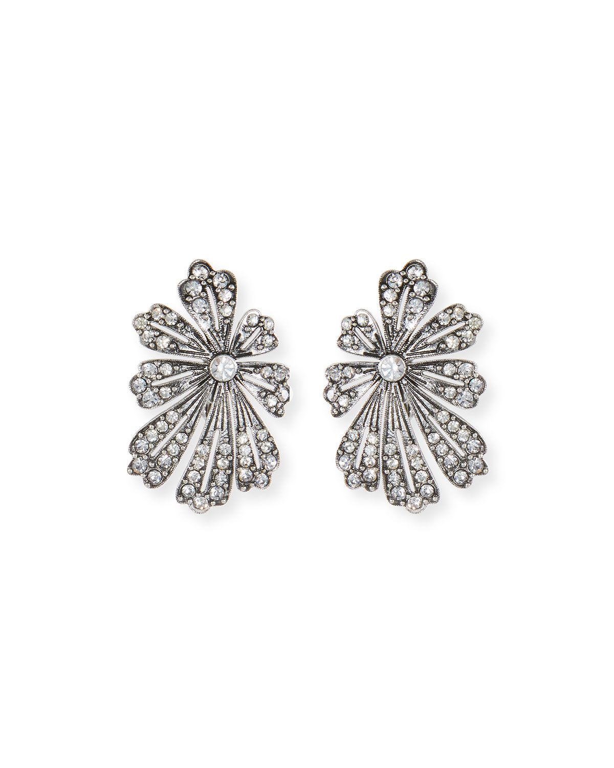 Camellia Crystal Flower Stud Earrings | Neiman Marcus