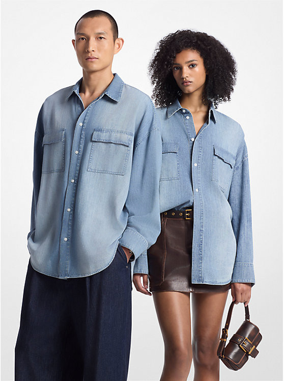 Oversized Chambray Shirt | Michael Kors US