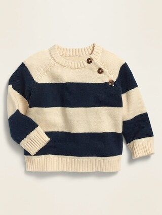 Unisex Rugby-Stripe Raglan Pullover Sweater for Baby | Old Navy (US)