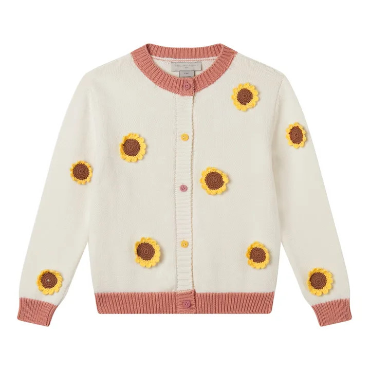 Sunflower cardigan | Ecru | Smallable