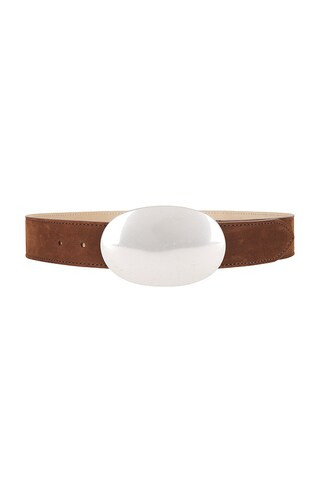 B-Low the Belt Myra Nubuck Belt in Mocha & Silver from Revolve.com | Revolve Clothing (Global)