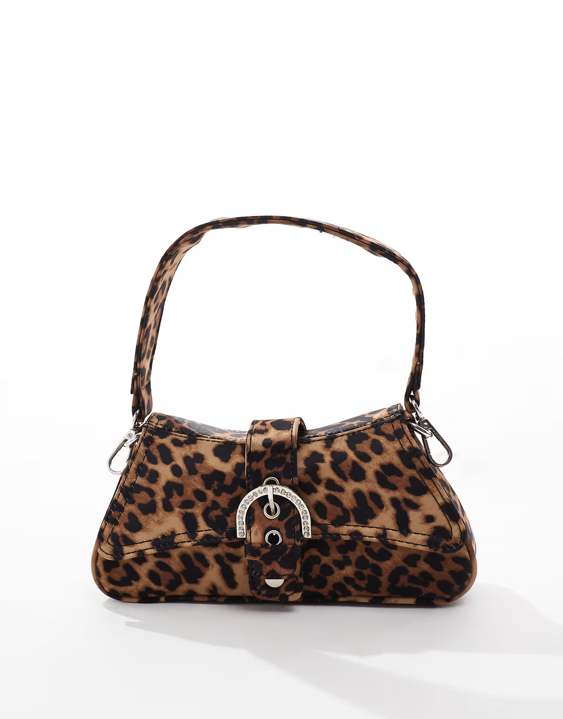 Public Desire Sonja top handle grab bag with jewel buckle in leopard | ASOS | ASOS (Global)