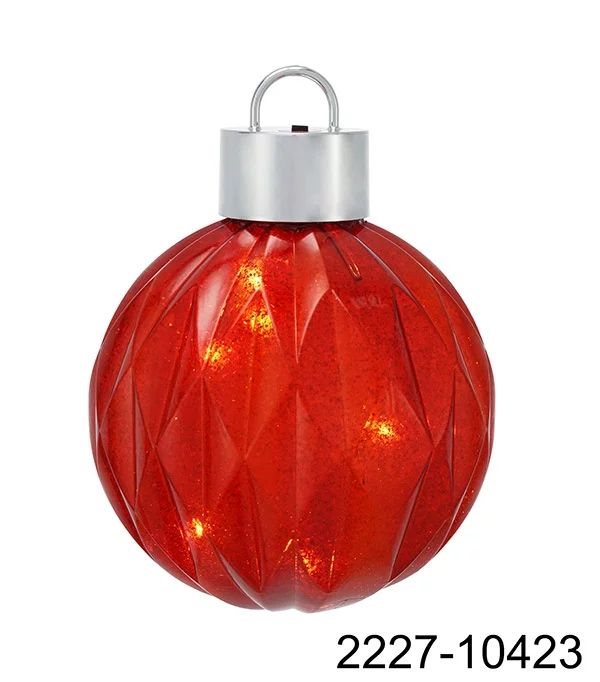 Holiday Time 200MM LED Red Jumbo Ornament | Walmart (US)