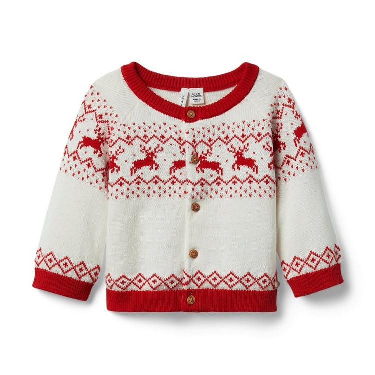 Baby Reindeer Fair Isle Cardigan | Janie and Jack
