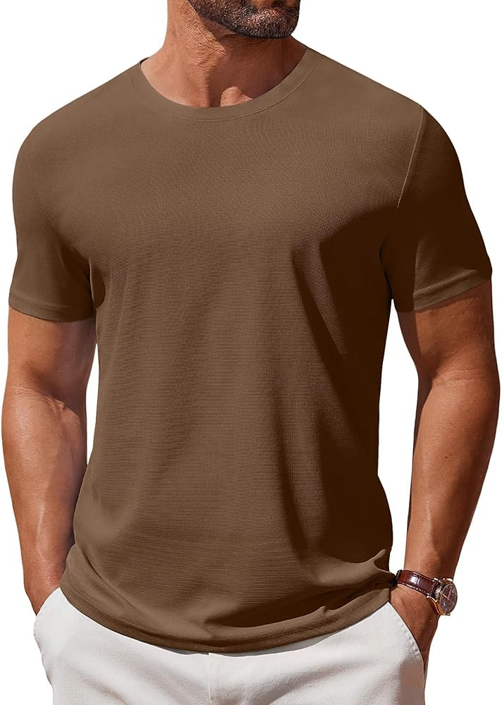 COOFANDY Men's T Shirt Short Sleeve Crew Neck T-Shirt Casual Summer Classic Basic Tee Shirts | Amazon (US)
