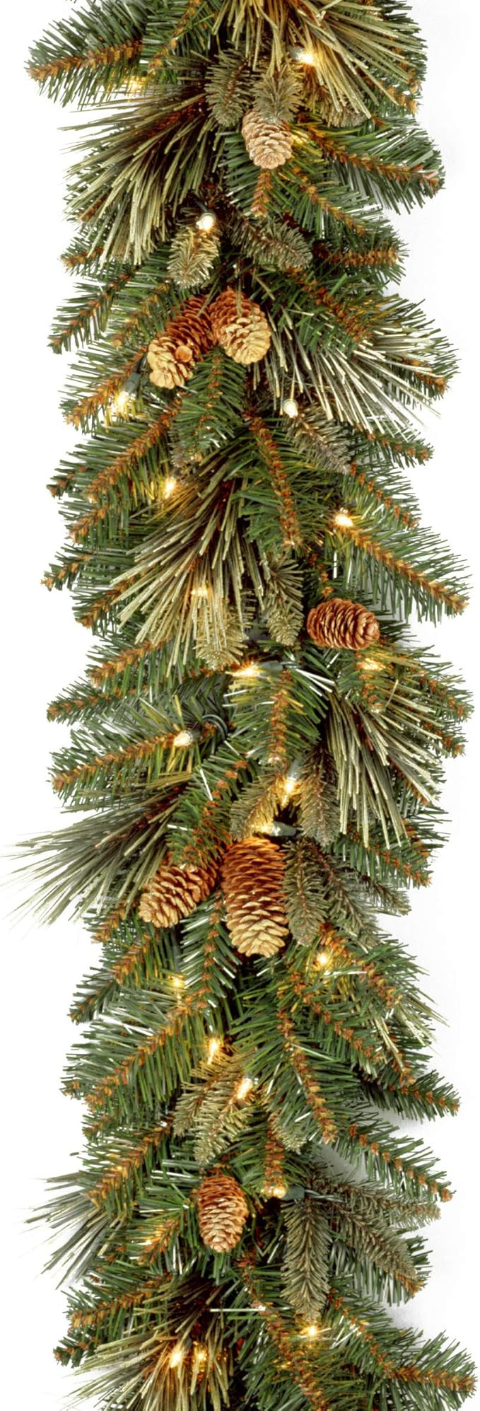 National Tree Company 9 ft Pre-Lit Carolina Pine Artificial Christmas Garland, Christmas Decorati... | Amazon (US)
