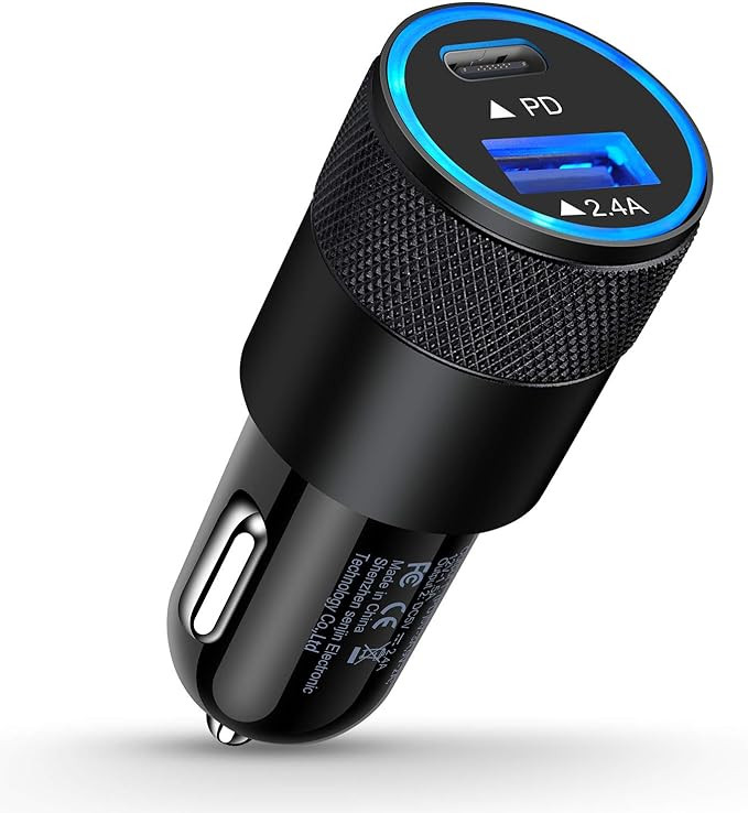 AILKIN 30W PD USB C Car Charger, Fast Power Charging Block Dual Port USB A & C Plug Cargador Carr... | Amazon (US)