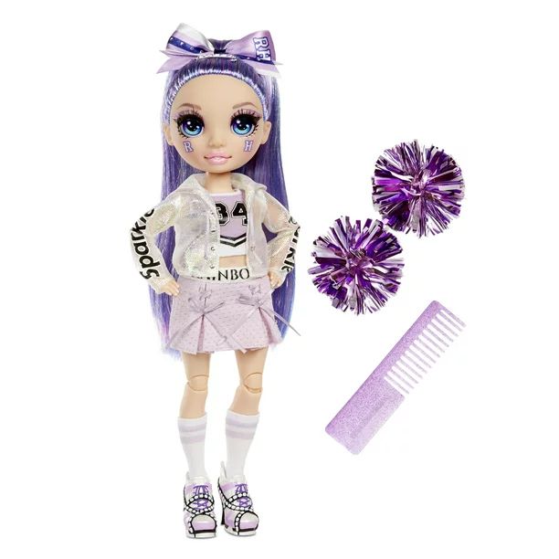 Rainbow High Cheer Violet Willow – Purple Fashion Doll with Pom Poms, Cheerleader Doll, Toys fo... | Walmart (US)