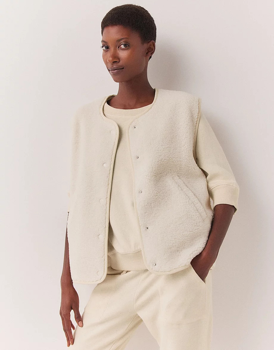 Borg Gilet  | Coats & Jackets | The  White Company | The White Company (UK)