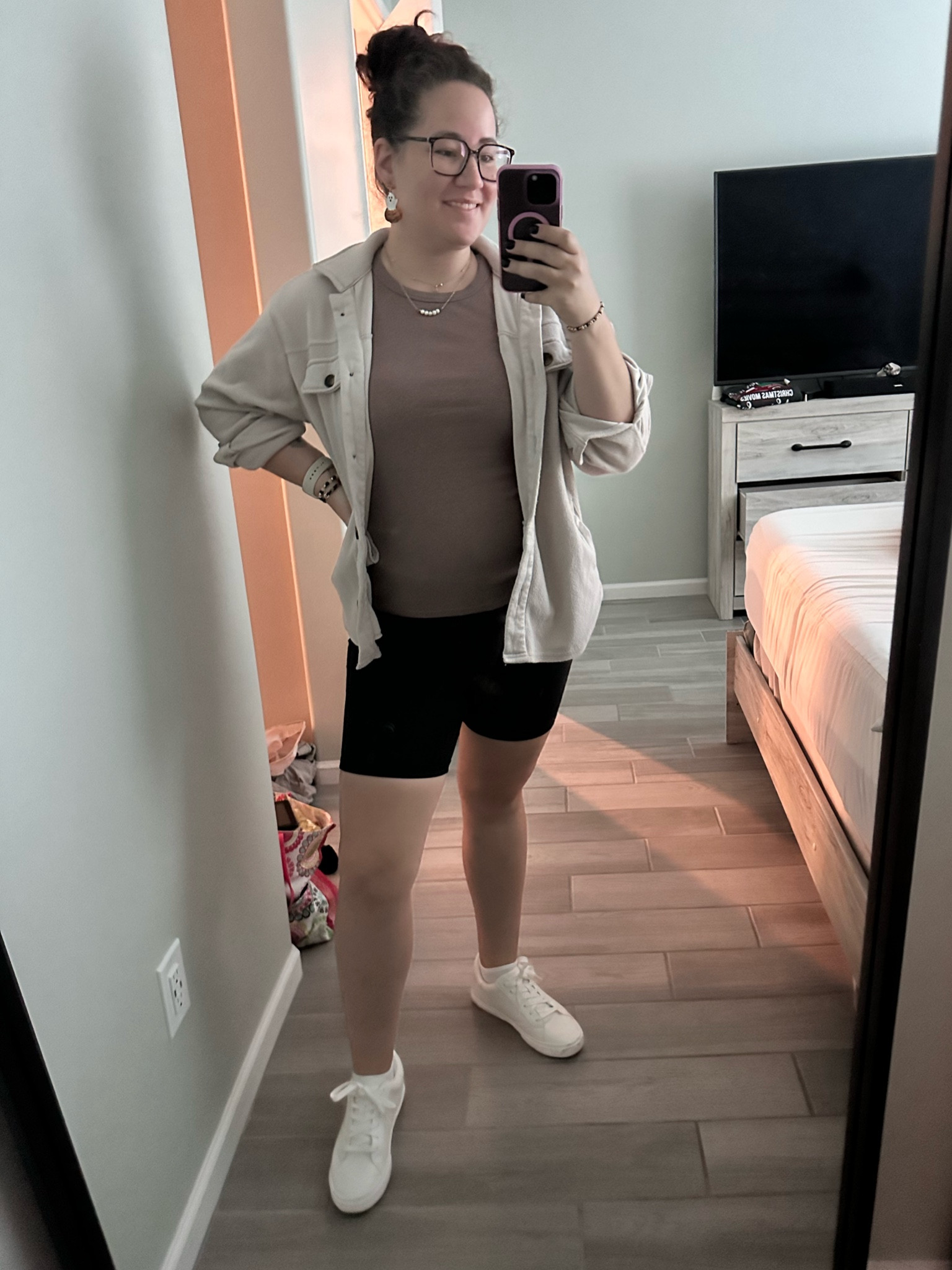 This oversized shirt is the perfect match to the Target tanks. Paired with comfy biker shorts and a cute pair of tennies  

#LTKstyletip #LTKshoecrush #LTKmidsize