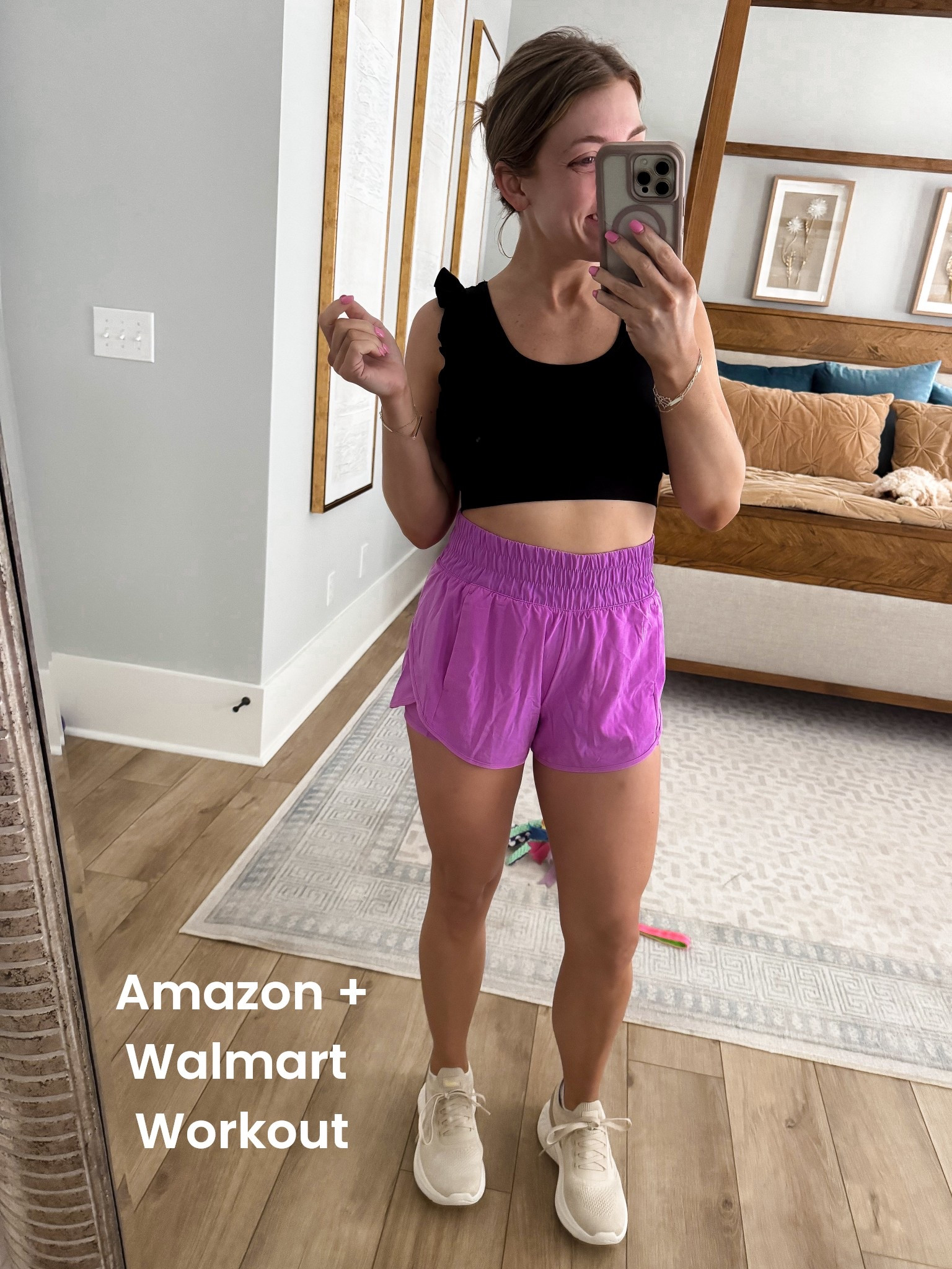 Morning workout fit but make it cute 💕🏃🏼‍♀️

This Amazon ruffle sports bra is the perfect mix of feminine and functional – supportive, soft, and the sweetest little ruffle detail that makes it feel styled, not basic. Paired it with these Walmart workout shorts that are lightweight, breathable, and have the comfiest elastic waistband 🙌🏼 They’re perfect for walking, running, strength training, or just chasing kids around all day.

Finished the look with Walmart sneakers that are super cushioned and such a good everyday athletic shoe option 👟

Affordable workout outfits that actually look put together are my favorite kind 🙌🏼 Everything is budget-friendly and easy to mix and match for summer workouts, hot girl walks, gym days, and mom life on the go.

#workoutoutfit #affordableactivewear #amazonactivewear #walmartfashion #walmartfinds #gymstyle #athleisurelook #momstyle #budgetfashion #womensactivewear #hotgirlwalk #fitnessstyle

#LTKActive #LTKootd #LTKPetite