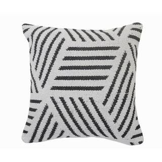 LR Home Homely Black / White Abstract Striped Soft Poly-fill 20 in. x 20 in. Throw Pillow, Black and | The Home Depot