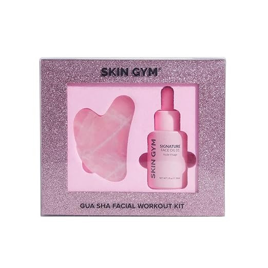Skin Gym Rose Quartz Gua Sha & Signature Oil Kit | Holiday Radiance Boosting Duo | Facial Contour... | Amazon (US)