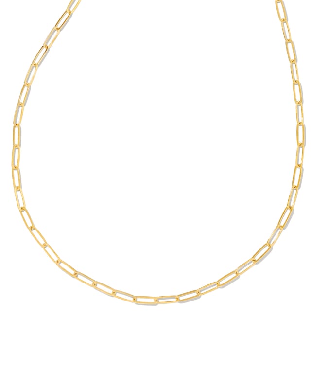 22 Inch Large Paperclip Chain Necklace in 18k Gold Vermeil | Kendra Scott