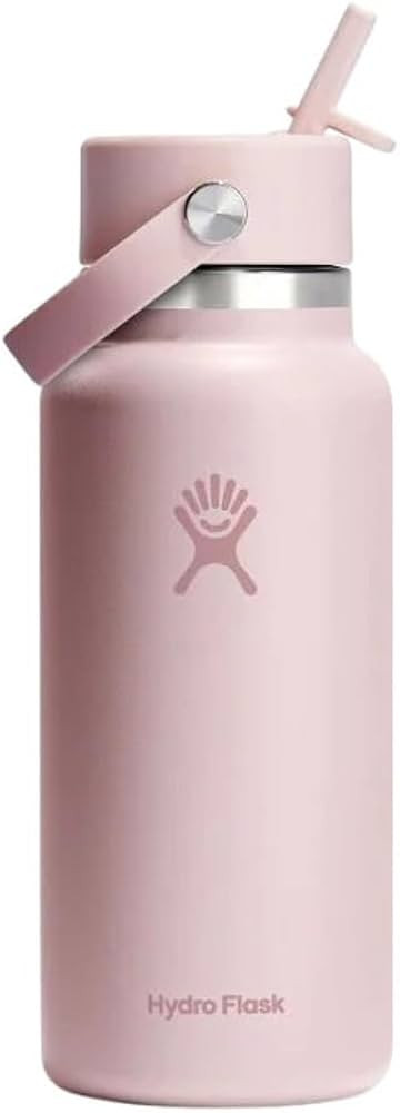 Hydro Flask Water Bottle - Insulated Stainless Steel - Wide Straw Lid, Non Spill, Leakproof in 32... | Amazon (US)