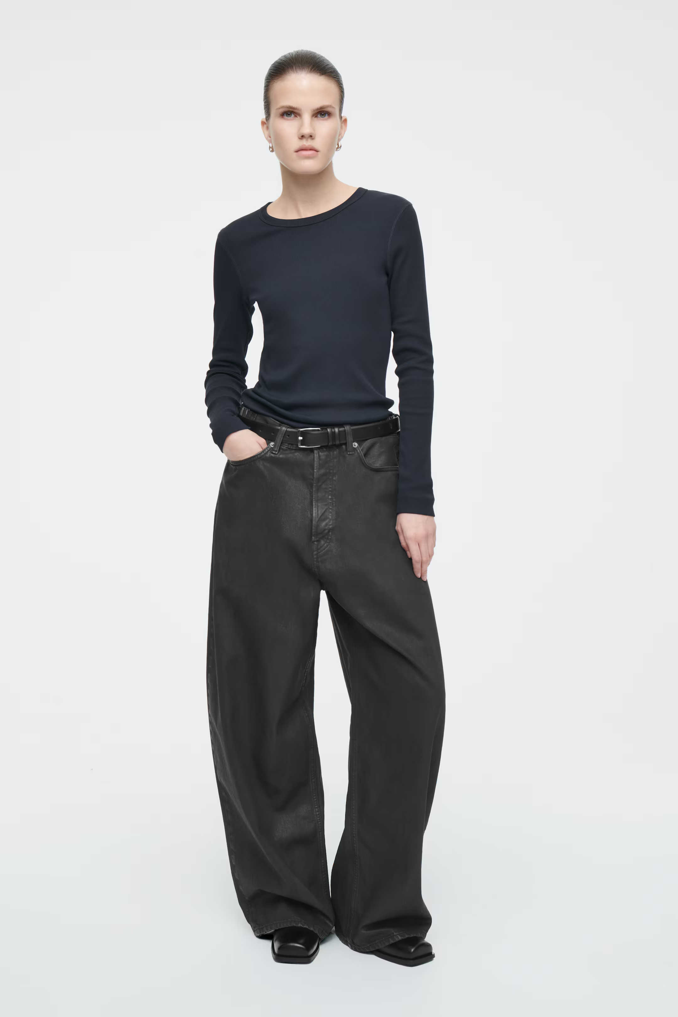 RIBBED JERSEY LONG-SLEEVED TOP | H&M (UK, MY, IN, SG, PH, TW, HK)