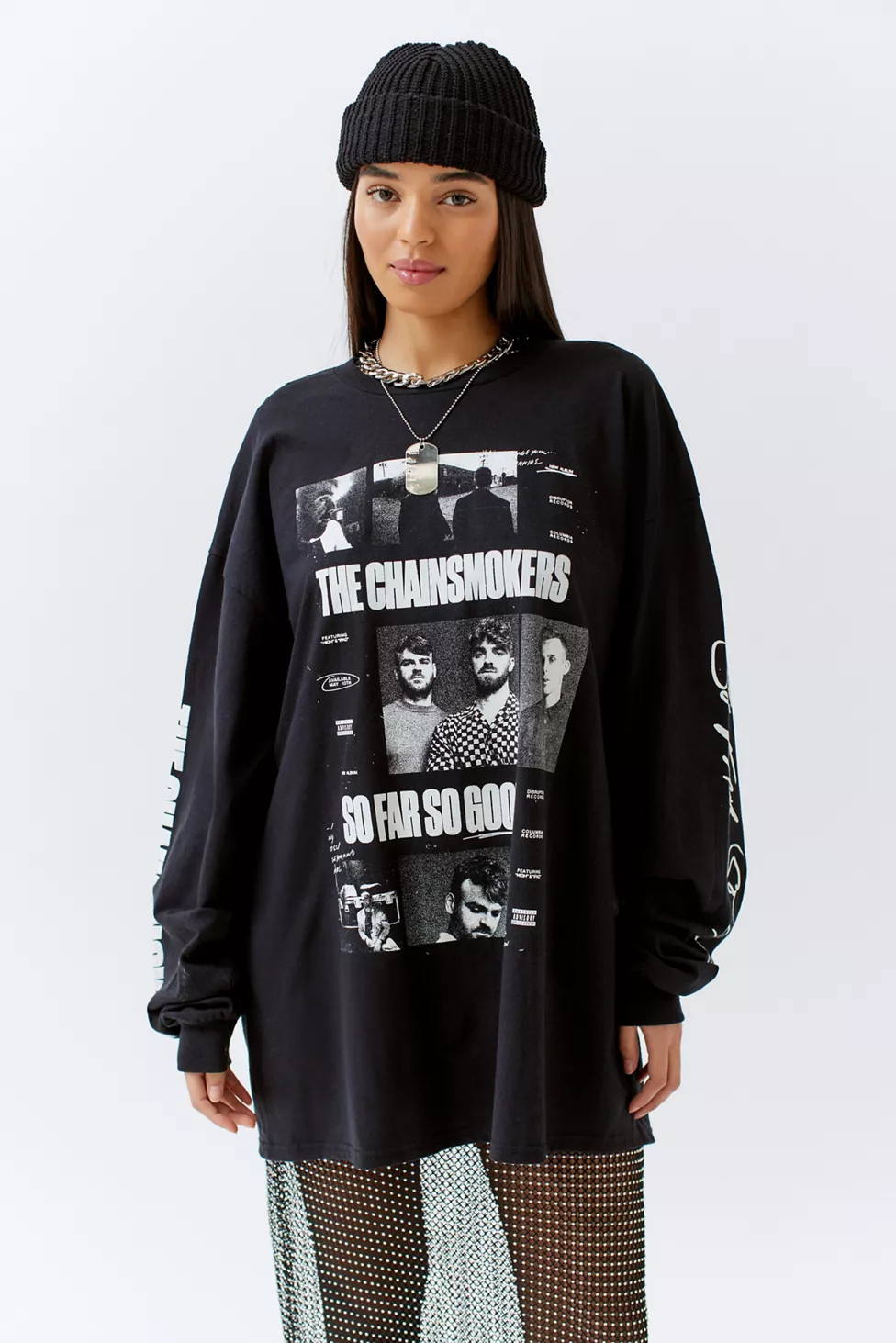 Chainsmokers Oversized Long Sleeve Tee | Urban Outfitters (US and RoW)
