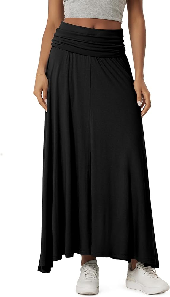ODODOS Women's 2-in-1 Maxi Dress/Skirt - Drapey Soft Stretch Convertible High-Waist Maxi Skirt or... | Amazon (US)