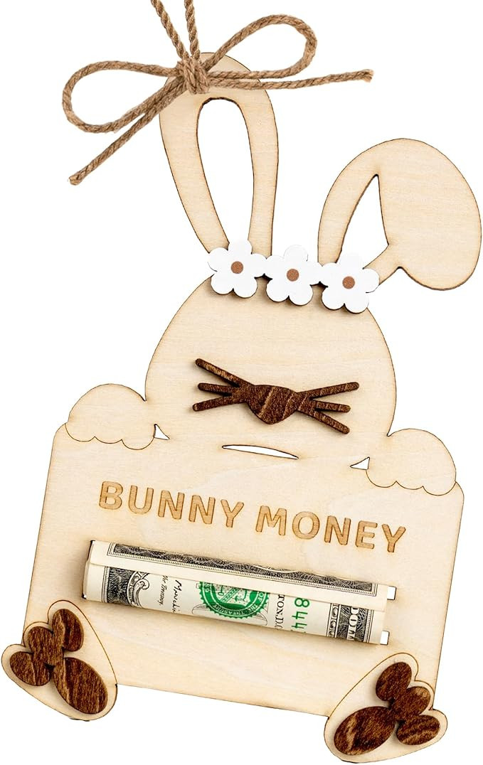 Easter Bunny Money Holder for Cash Gift, Easter Gift Card Holder Basket Tag, Basket Stuffers for ... | Amazon (US)