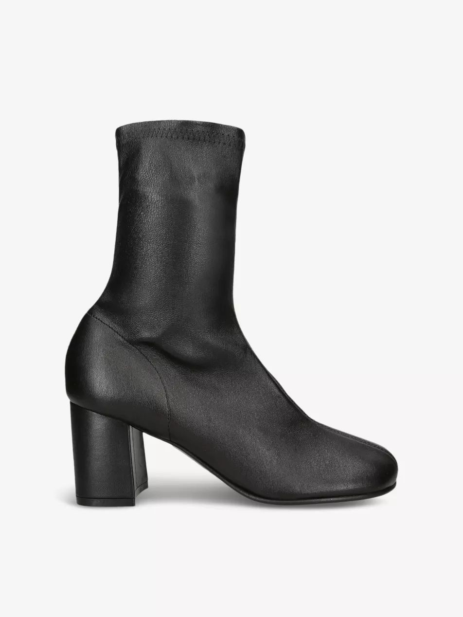 Block-heel leather ankle boots | Selfridges