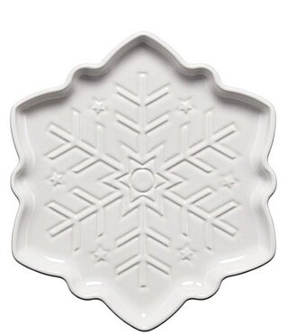 Fiesta Embossed Snowflake Shaped Plate - White | Dillard's