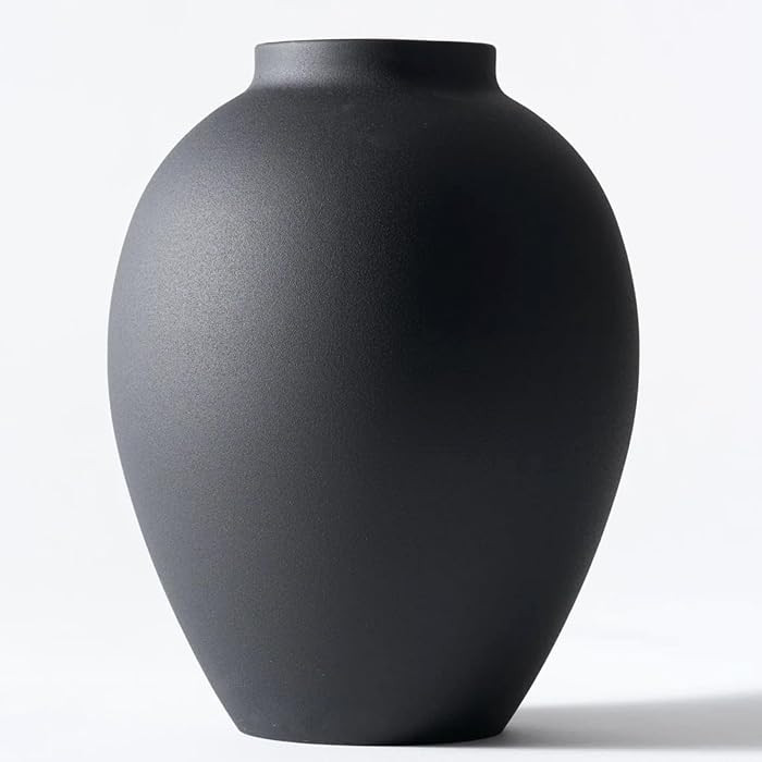 Black Vase for Home Decor - Tall Ella Flower Vase for Centerpieces, Table & Mantel Decorations - ... | Amazon (US)