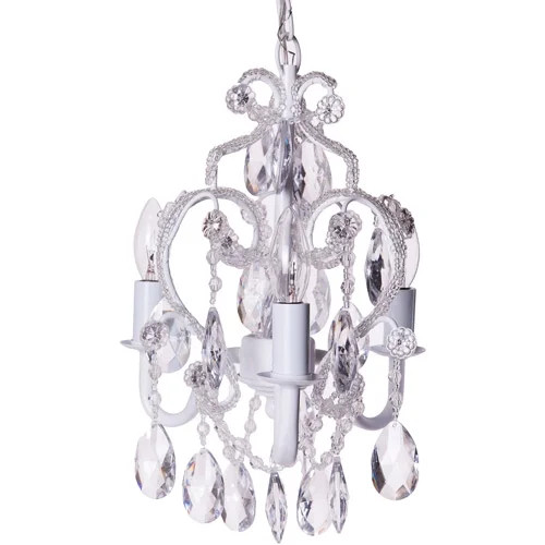 Tadpoles Beaded 3-Bulb Mini Chandelier, White Diamond | Walmart (US)