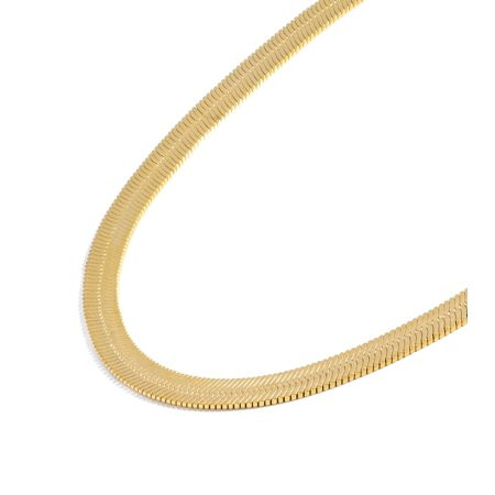 Jewelry Atelier Gold Chain Necklace Collection - 14K Solid Yellow Gold Filled Herringbone/Snake Chai | Walmart (US)