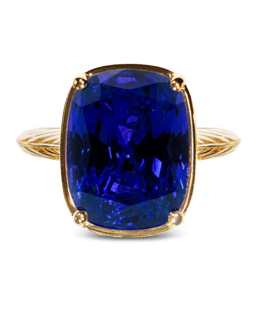 Sterling Silver Elongated Cushion Sapphire CZ Cocktail Ring | Sterling Forever
