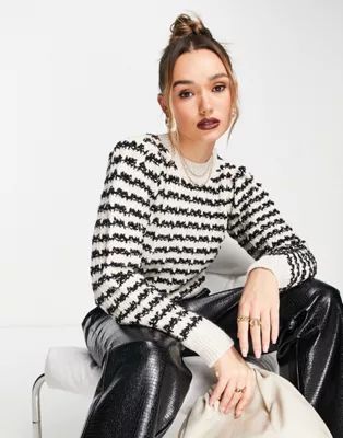 Mango stripe sweater in black and white | ASOS (Global)