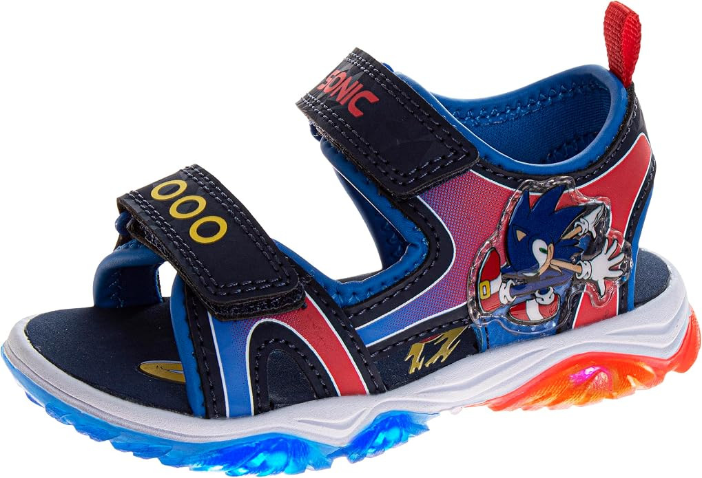 Disney Kids Cars Toy Story Mickey Spiderman Sonic Sandal LED Light Up Slides Toddler/Little Kid/B... | Amazon (US)