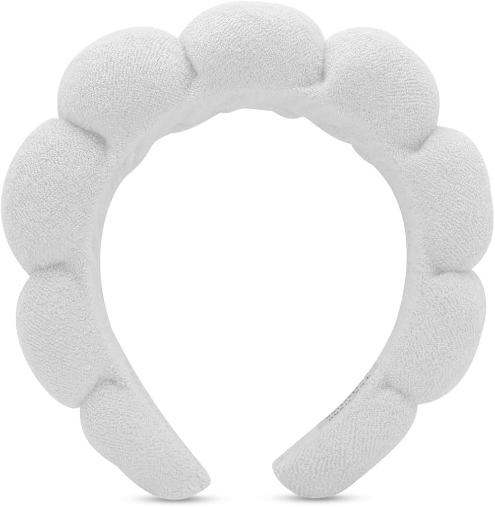 Spa Headband for Washing Face, Makeup, Facial and Skincare. Bubble Skin Care Head Band. Puffy Ter... | Amazon (US)