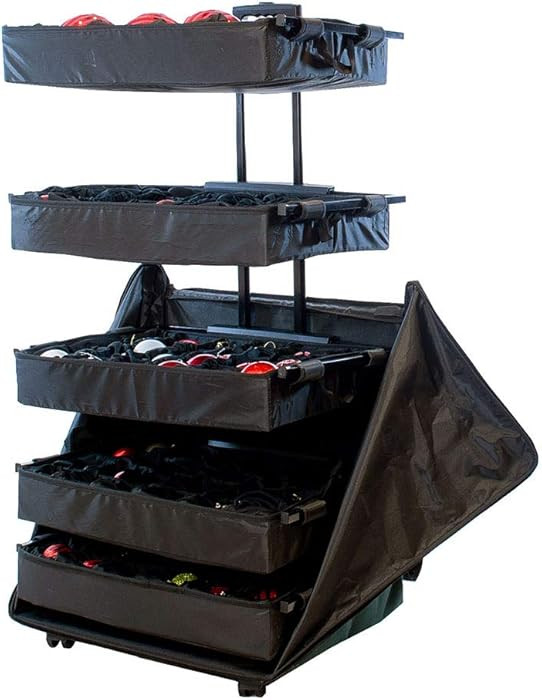 120-Ornament Telescoping Christmas Storage Box with 5 Removable Trays and Dividers | Amazon (US)