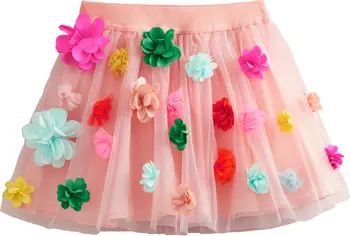 Kids' Floral Embellished Tulle Skirt | Nordstrom