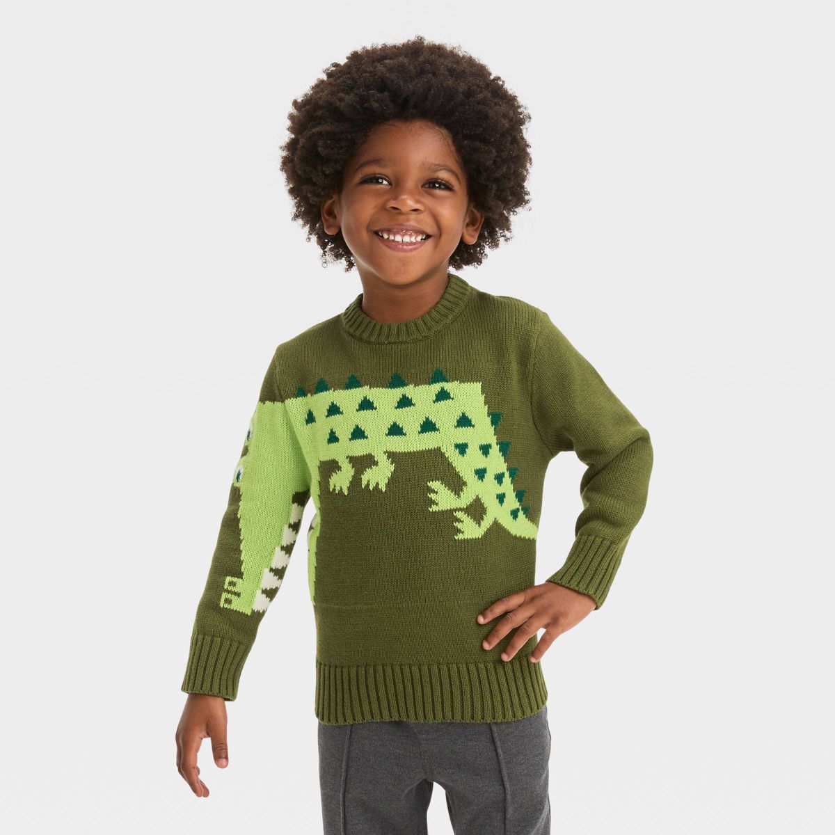 Toddler Boys' Alligator Sweater - Cat & Jack™ Green | Target