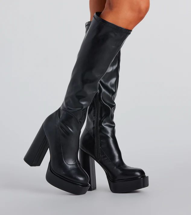 Here To Slay Under-The-Knee Platform Boots | Windsor Stores