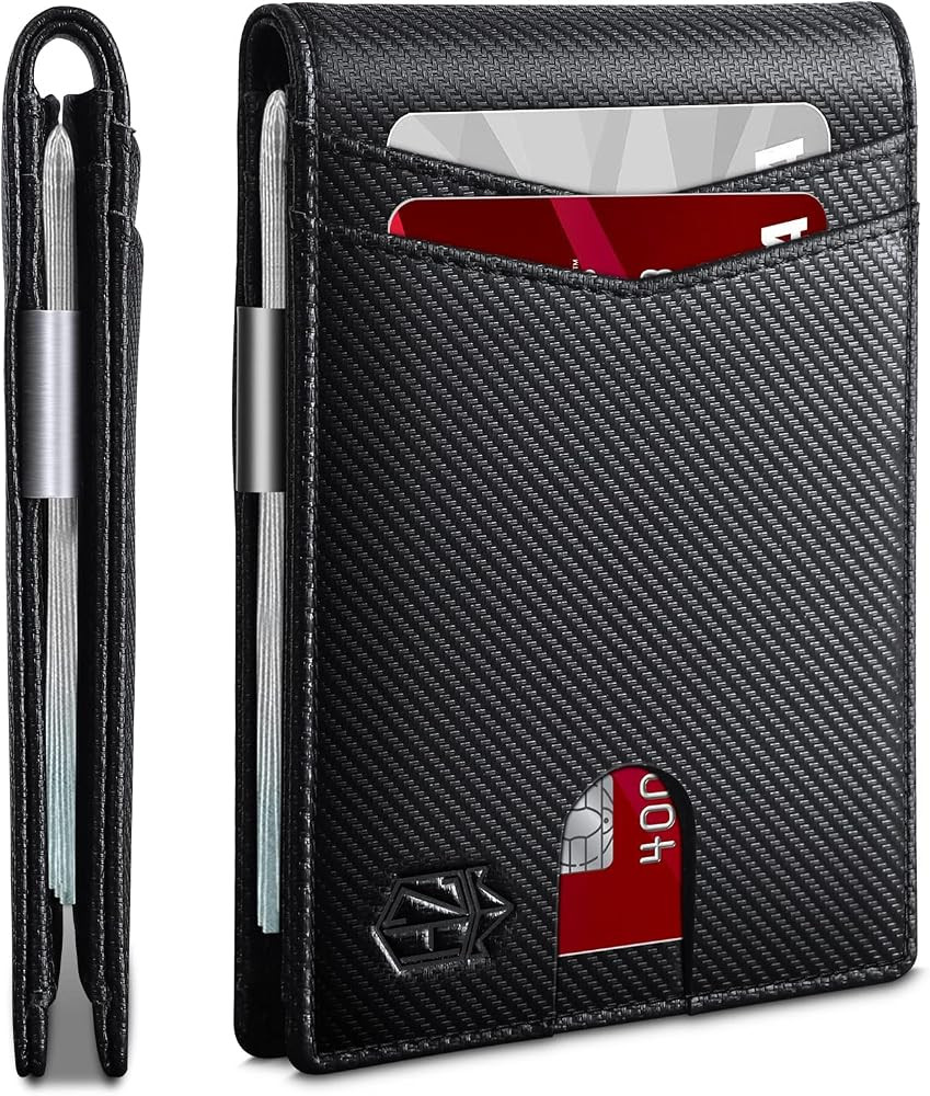 Zitahli Slim RFID Wallets for Men, Money Clip Bifold Leather Wallet Minimalist Mens Wallet with I... | Amazon (CA)